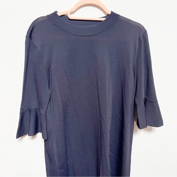 COS Stretchy Bell Sleeve Navy Dress - Picture 5 of 6